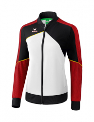 ERIMA Damen Premium One 2.0 Präsentationsjacke weiß/schwarz/rot/gelb
