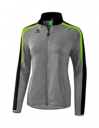 ERIMA Damen Liga 2.0 Präsentationsjacke grau melange/schwarz/green gecko