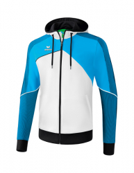 ERIMA Premium One 2.0 Trainingsjacke mit Kapuze weiß/curacao/schwarz