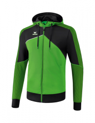 ERIMA Premium One 2.0 Trainingsjacke mit Kapuze green/schwarz/weiß