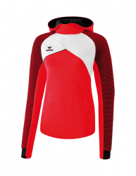 ERIMA Damen Premium One 2.0 Kapuzensweat rot/weiß/schwarz