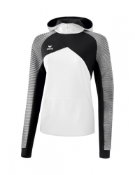 ERIMA Damen Premium One 2.0 Kapuzensweat weiß/schwarz/weiß