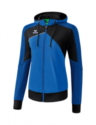 ERIMA Damen Premium One 2.0 Trainingsjacke mit Kapuze new royal/schwarz/weiß