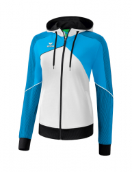 ERIMA Damen Premium One 2.0 Trainingsjacke mit Kapuze weiß/curacao/schwarz
