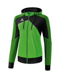 ERIMA Damen Premium One 2.0 Trainingsjacke mit Kapuze green/schwarz/weiß