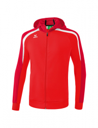 ERIMA Liga 2.0 Trainingsjacke mit Kapuze rot/dunkelrot/weiß