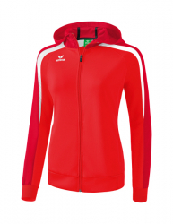 ERIMA Damen Liga 2.0 Trainingsjacke mit Kapuze rot/dunkelrot/weiß