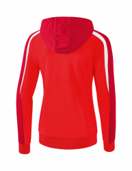 ERIMA Damen Liga 2.0 Trainingsjacke mit Kapuze rot/dunkelrot/weiß