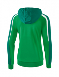 ERIMA Damen Liga 2.0 Trainingsjacke mit Kapuze smaragd/evergreen/weiß
