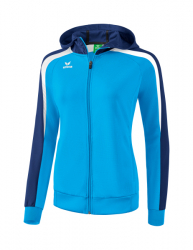 ERIMA Damen Liga 2.0 Trainingsjacke mit Kapuze curacao/new navy/weiß