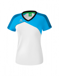 ERIMA Damen Premium One 2.0 T-Shirt weiß/curacao/schwarz