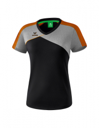 ERIMA Damen Premium One 2.0 T-Shirt schwarz/grau melange/neon orange