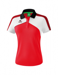 ERIMA Damen Premium One 2.0 Poloshirt rot/weiß/schwarz