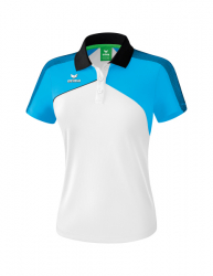 ERIMA Damen Premium One 2.0 Poloshirt weiß/curacao/schwarz