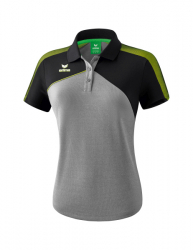 ERIMA Damen Premium One 2.0 Poloshirt grau melange/schwarz/lime pop