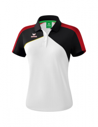 ERIMA Damen Premium One 2.0 Poloshirt weiß/schwarz/rot/gelb
