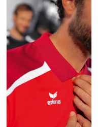 ERIMA Liga 2.0 Poloshirt rot/dunkelrot/weiß