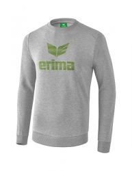 ERIMA Essential Sweatshirt hellgrau melange/twist of lime
