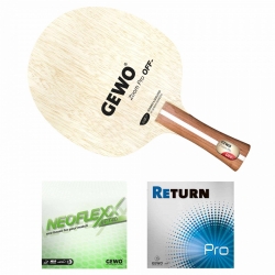 Gewo TT-Schläger Zoom Pro mit Neoflexx 40 und Return Pro 2,1/1,8