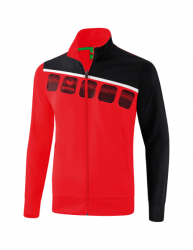 ERIMA 5-C Präsentationsjacke rot/schwarz/weiß