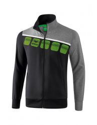 ERIMA 5-C Präsentationsjacke schwarz/grau melange/weiß