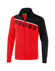 ERIMA 5-C Polyesterjacke rot/schwarz/weiß