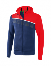 ERIMA 5-C Trainingsjacke mit Kapuze new navy/rot/weiß