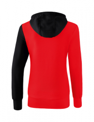 ERIMA Damen 5-C Trainingsjacke mit Kapuze rot/schwarz/weiß