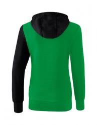 ERIMA Damen 5-C Trainingsjacke mit Kapuze smaragd/schwarz/weiß