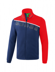 ERIMA 5-C Jacke mit abnehmbaren Ärmeln new navy/rot/weiß