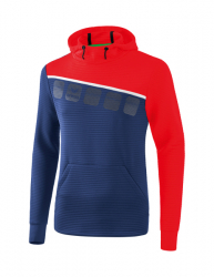 ERIMA 5-C Kapuzensweat new navy/rot/weiß