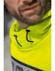 ERIMA 5-C Kapuzensweat grau melange/lime pop/schwarz