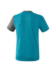 ERIMA 5-C T-Shirt oriental blue melange/grau melange/weiß