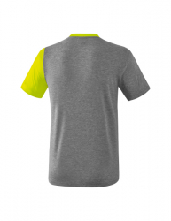 ERIMA 5-C T-Shirt grau melange/lime pop/schwarz