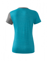 ERIMA Damen 5-C T-Shirt oriental blue melange/grau melange/weiß
