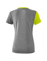 ERIMA Damen 5-C T-Shirt grau melange/lime pop/schwarz