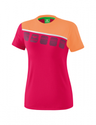 ERIMA Damen 5-C T-Shirt love rose/peach/weiß