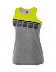 ERIMA Damen 5-C Tanktop grau melange/lime pop/schwarz