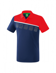 ERIMA 5-C Poloshirt new navy/rot/weiß