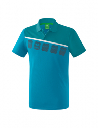 ERIMA 5-C Poloshirt oriental blue/colonial blue/weiß