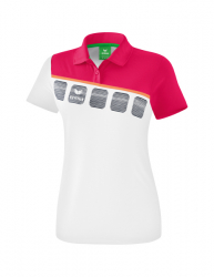 ERIMA Damen 5-C Poloshirt weiß/love rose/peach