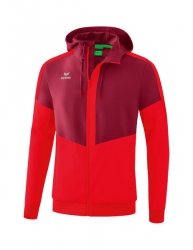 ERIMA Squad Tracktop Jacke mit Kapuze bordeaux/rot