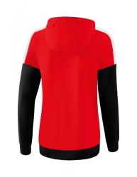 ERIMA Damen Squad Tracktop Jacke mit Kapuze rot/schwarz/weiß