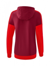 ERIMA Damen Squad Tracktop Jacke mit Kapuze bordeaux/rot