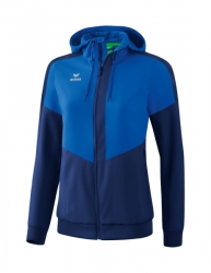 ERIMA Damen Squad Tracktop Jacke mit Kapuze new royal/new navy