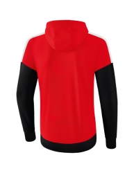 ERIMA Squad Trainingsjacke mit Kapuze rot/schwarz/weiß