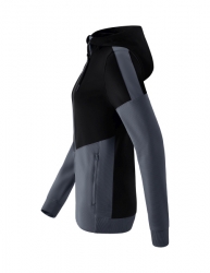 ERIMA Damen Squad Trainingsjacke mit Kapuze schwarz/slate grey