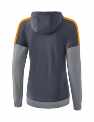 ERIMA Damen Squad Trainingsjacke mit Kapuze slate grey/monument grey/new orange