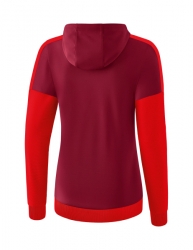 ERIMA Damen Squad Trainingsjacke mit Kapuze bordeaux/rot