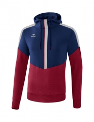 ERIMA Squad Kapuzensweat new navy/bordeaux/silver grey